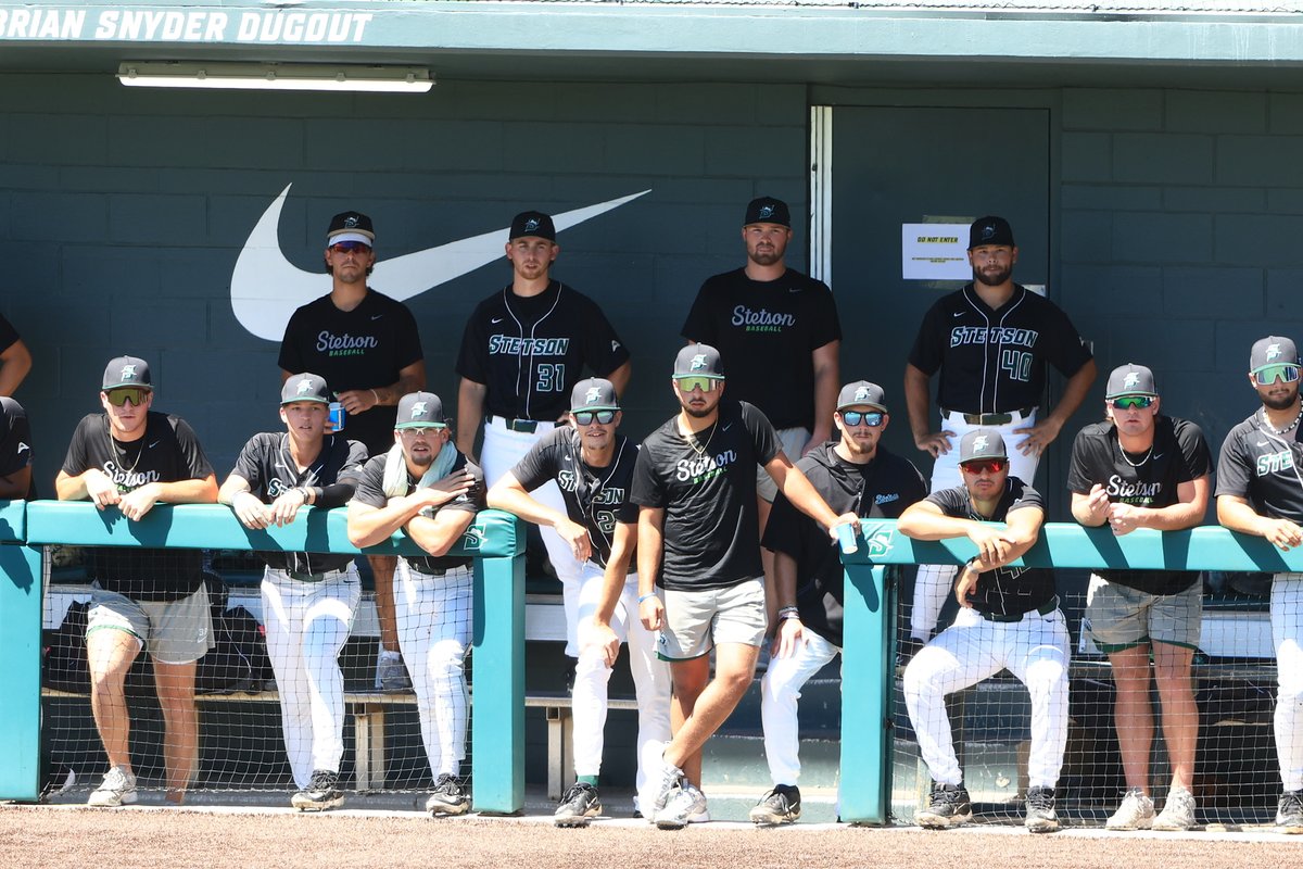 StetsonBaseball's tweet photo. 𝗡𝗼𝘁 𝗮𝗻 𝘂𝗽𝘀𝗲𝘁.

#GoHatters | #OwnTheMAC | @StetsonHatters https://t.co/8J75YHvwu6