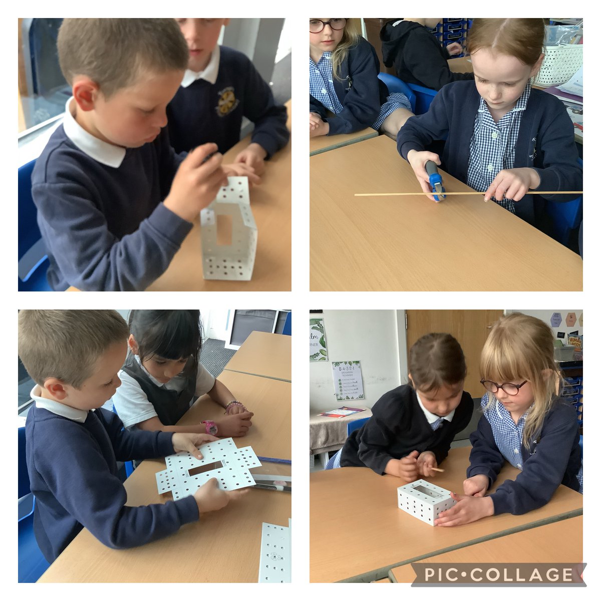 This afternoon, we have worked collaboratively to work out how we can make our car. We realised we needed to use something to keep the wheels in place. The children adapted and evaluated as they went. Well done! #Class12TPA #DTTPA