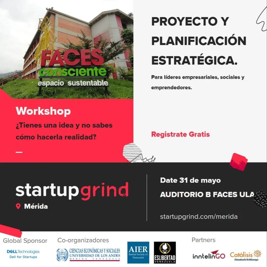 Este #31Mayo en la #FACES #ULA habrá 15 ganadores de batalla de Pitch en tres categorías:

1) #Emprendimientos tradicionales 
2) Emprendimientos #Startup's
3) #Liderazgo social y político. 
Además, rifas y premios

Registro: startupgrind.com/e/mysgqx/