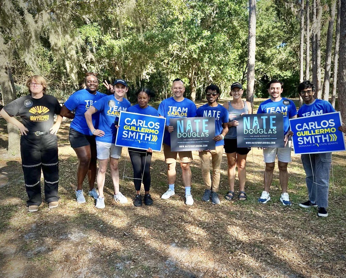 Thanks to the vols who came together to launch our Weekly Wednesday canvass kickoff w/ #TeamNate for FL HD 37! We’ll be back again knocking doors next Wednesday to share our vision for a more prosperous + affordable Florida! RSVP for an upcoming event 👇🏼 mobilize.us/mobilize/event…