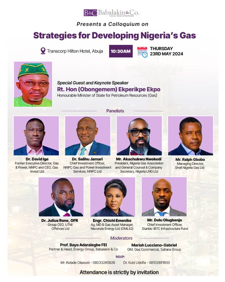 Shell_Nigeria's tweet photo. MD SNG Ralph Gbobo spoke today on the “Strategies for Developing Nigeria’s Gas “ during the colloquium organized by Babalakin & Co at the Transcorp Hilton Hotel, Abuja.
#PoweringProgress
# TheNaturalGasPartnerofChoicePoweringNigeria
#ShellNigeriaGas https://t.co/jG5e8J2E2G