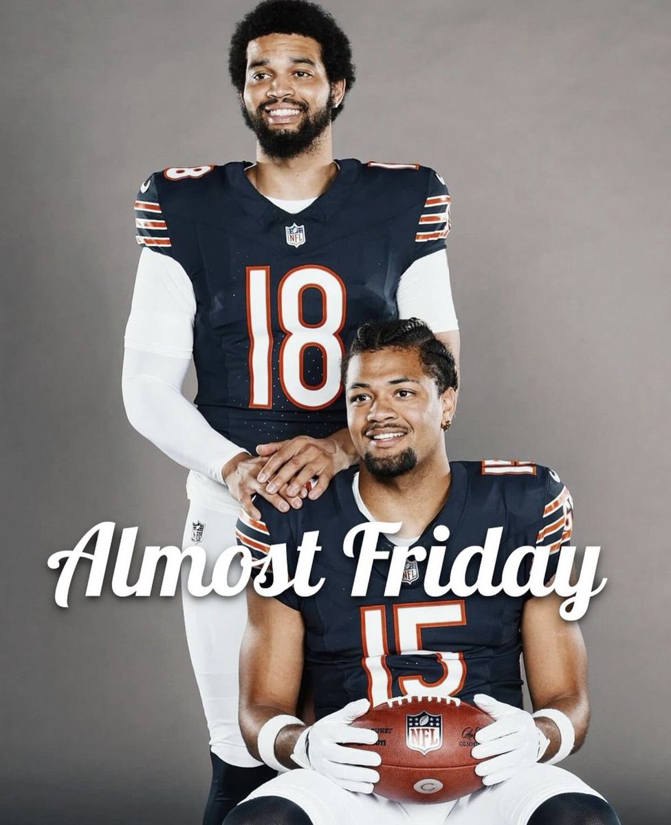 #Bears rookies Caleb Williams and Rome Odunze made it onto Almost Friday. Chills.