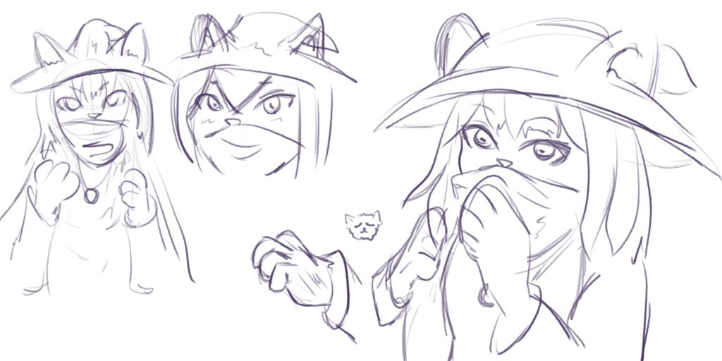 _Pi0n_'s tweet photo. Here some sketches of my #Katress art from #Palworld https://t.co/qoiwZOexnu