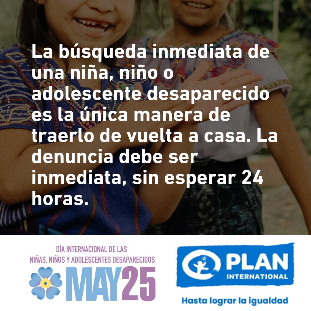 El futuro de nuestra niñez merece ser protegido. Levantemos nuestras voces y actuemos juntos para hacer una diferencia. @ICMEC_official #DíaDeLaNiñezDesaparecida #PlanInternationalGuatemala