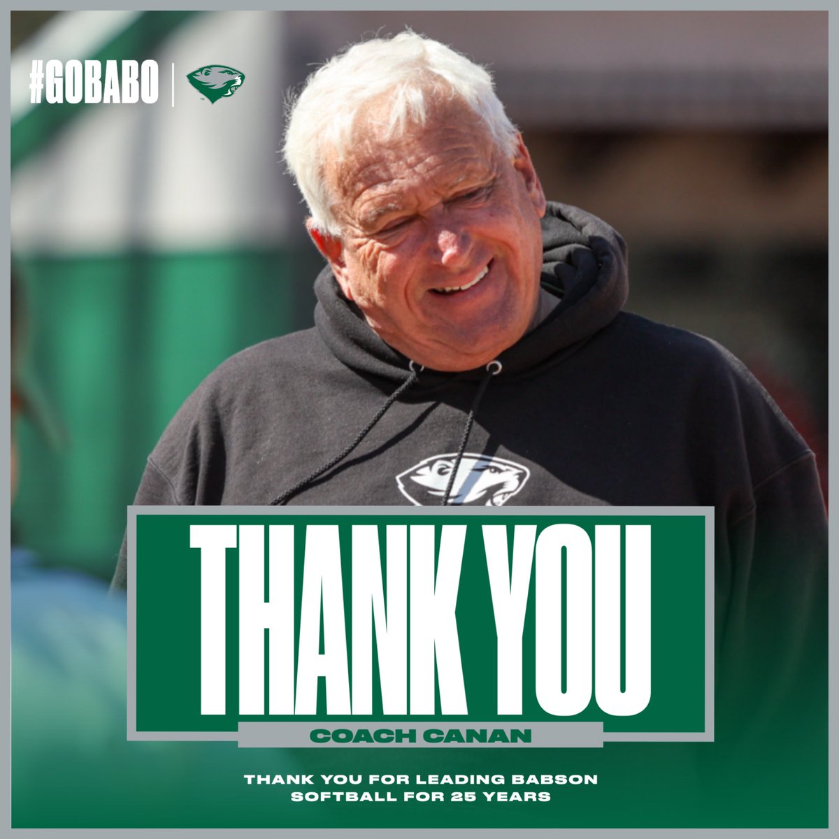 Babson Softball (@babsonsoftball) on Twitter photo After 25 years at the helm of Babson Softball, Coach Dave Canan (<a href="/DavidCanan/">David Canan</a>) has announced his retirement. There are no words to express the gratitude for the impact you have left on this program, but the least we can say is thank you. 🦫🥎💚
#GoBabo After 25 years at the helm of Babson Softball, Coach Dave Canan (<a href="/DavidCanan/">David Canan</a>) has announced his retirement. There are no words to express the gratitude for the impact you have left on this program, but the least we can say is thank you. 🦫🥎💚
#GoBabo