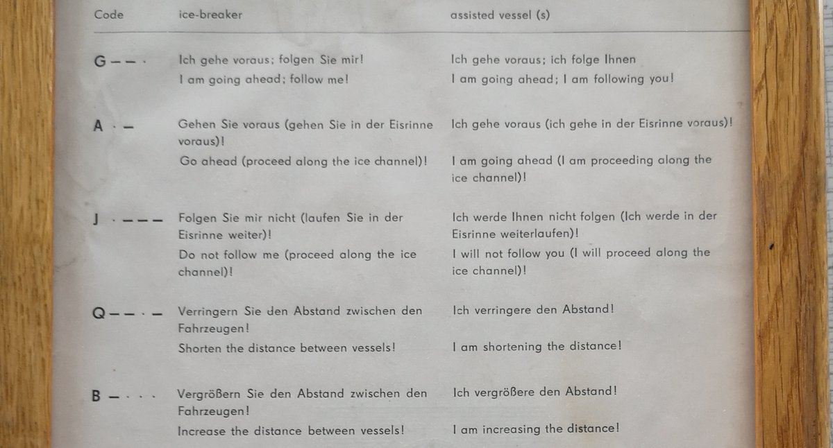 Deutliche Verständigung zwischen Eisbrecher und nachfolgenden Schiffen ist wichtig.