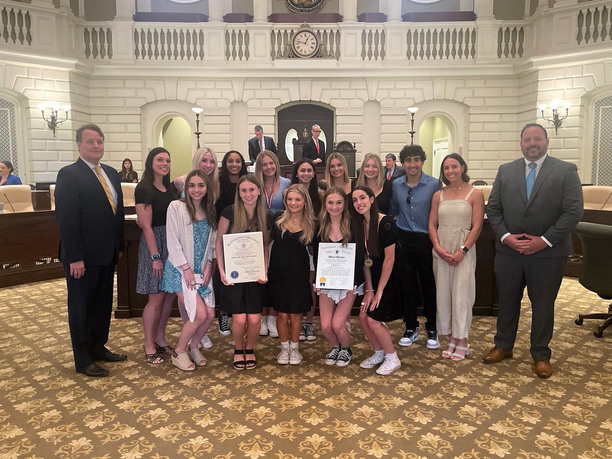 The Grafton High School Gators Cheer team visited the State House today to celebrate their Small Co-ed State Championship title! This team of incredible young athletes outscored their opponents to earn the top spot statewide at the MSAA cheer finals last fall.