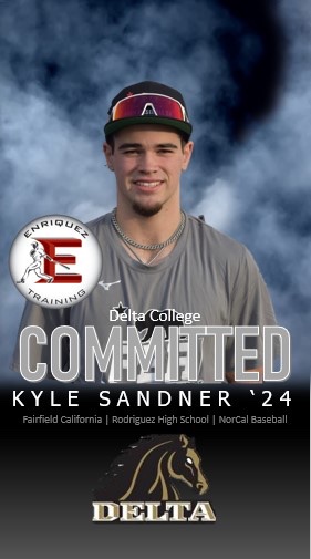 Congratulations to Kyle. This is a great move for him and will turn into a major college bat at Delta. Another very good player nurtured by NorCal @NorCalU1 @NorCalBaseball