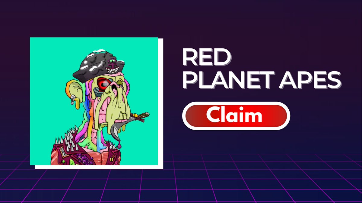 PepperCrypto_'s tweet photo. Red Planet Ape NFTs Mint Live 🎉

Join Giveaway ✅
Retweet ✅

👇GO👇
https://t.co/Q0W2WME8no https://t.co/PMSiZ30yb5