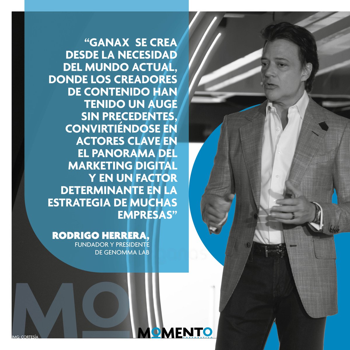 Momento_Co's tweet photo. Ganax es resultado de la alianza entre Genomma Lab y la agencia de medios digitales FCO Group, diseñada para ayudar a los creadores de contenido a transitar a emprendedores digitales.
#genomalab #ganax #generadoresdecontenidodigital
https://t.co/ofgETPCz5j https://t.co/cnHdxga3wq