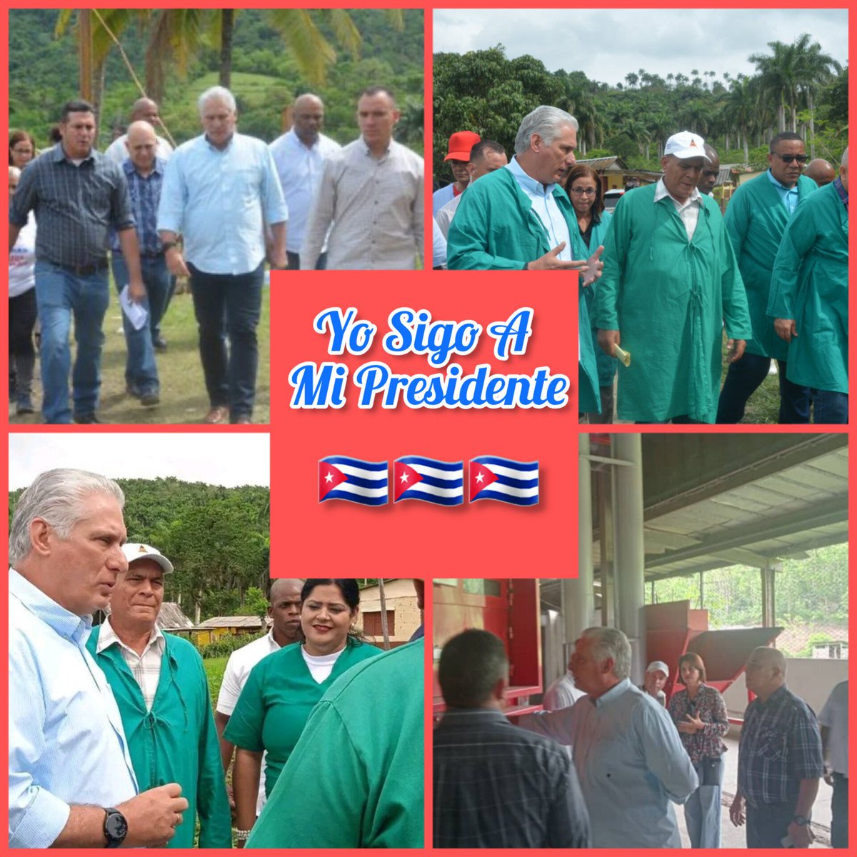 Nuestro presidente @DiazCanelB: ‼️NI DESCANSA, NI SE CANSA‼️ Es un hombre dedicado que trabaja incansablemente por la Revolución Cubana. 👉Sigamos apoyando su compromiso y esfuerzo👏 #YoSigoAMiPresidente #DeZuraTeam ❤️🇨🇺 @EVilluendasC @agnes_becerra @DeZurdaTeam_ @Ivisfp