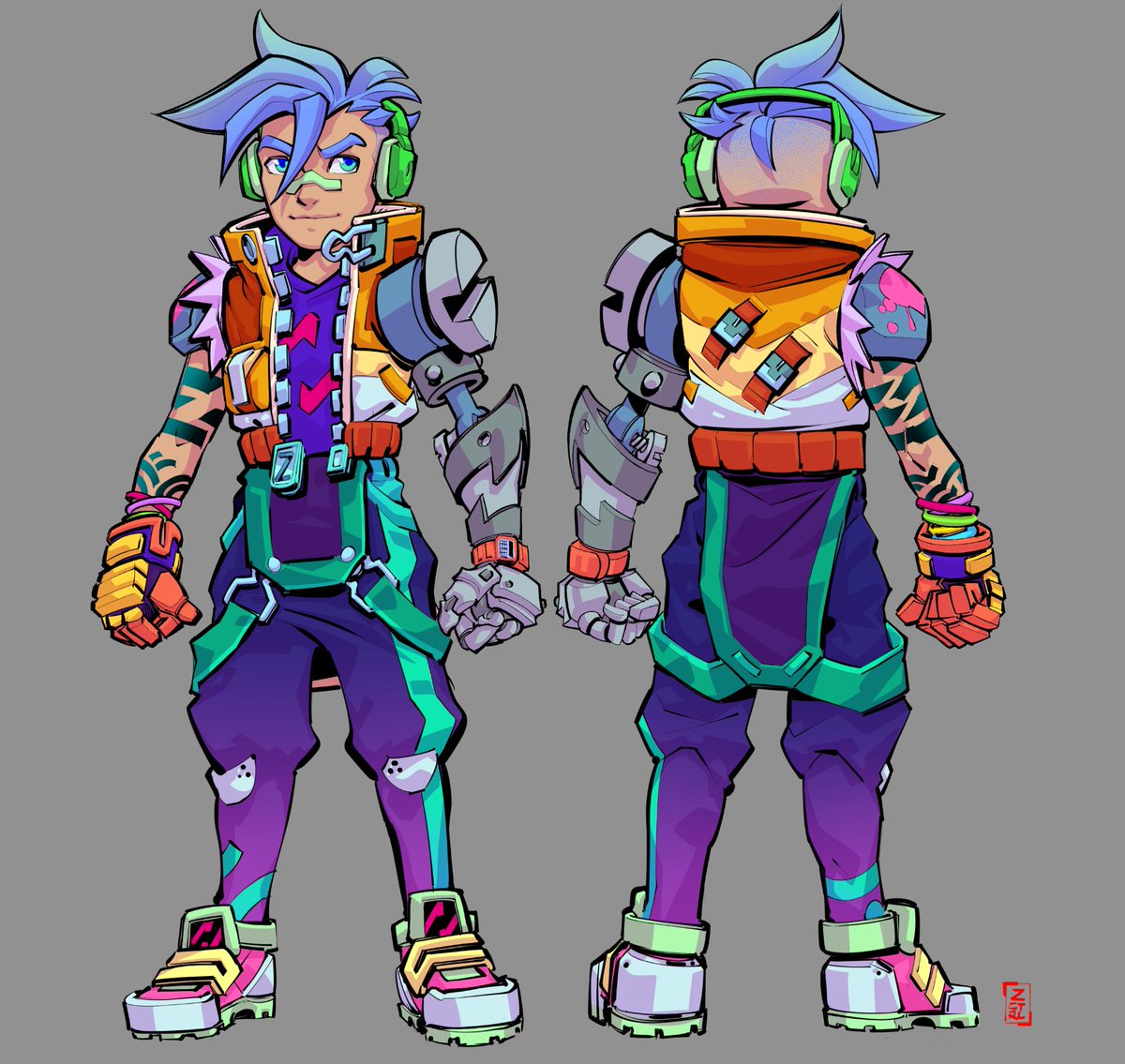 Z_CTRL_'s tweet image. Just a bit more on this fella and he&apos;s pretty much complete! Maybe I&apos;ll do a nice illustration of this dude, I really like how he&apos;s turned out! Have a great weekend, y&apos;all!

@mocostartup #MoCoStartup
#DesignContest #CharacterDesign #Fanart