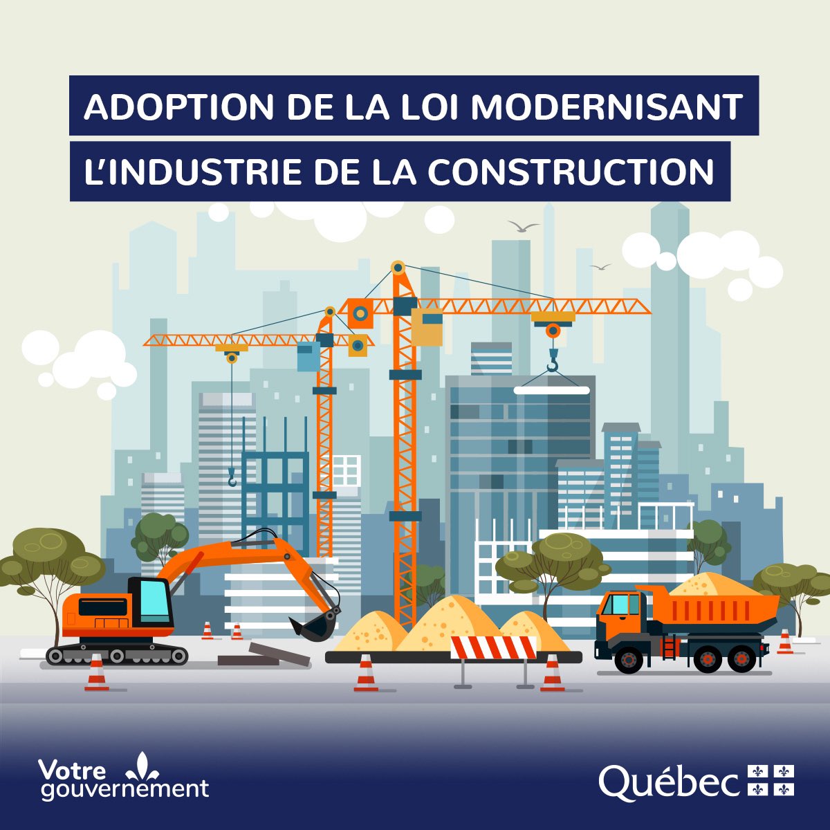 JeanBoulet10's tweet photo. Le PL51 est maintenant adopté.
L’objectif de cette modernisation de l’industrie de la construction est de bâtir davantage au bénéfice des Québécois.e.s.
Pour plus d’information
👉 https://t.co/KkzM4obUWq https://t.co/byXtv5SZ4w