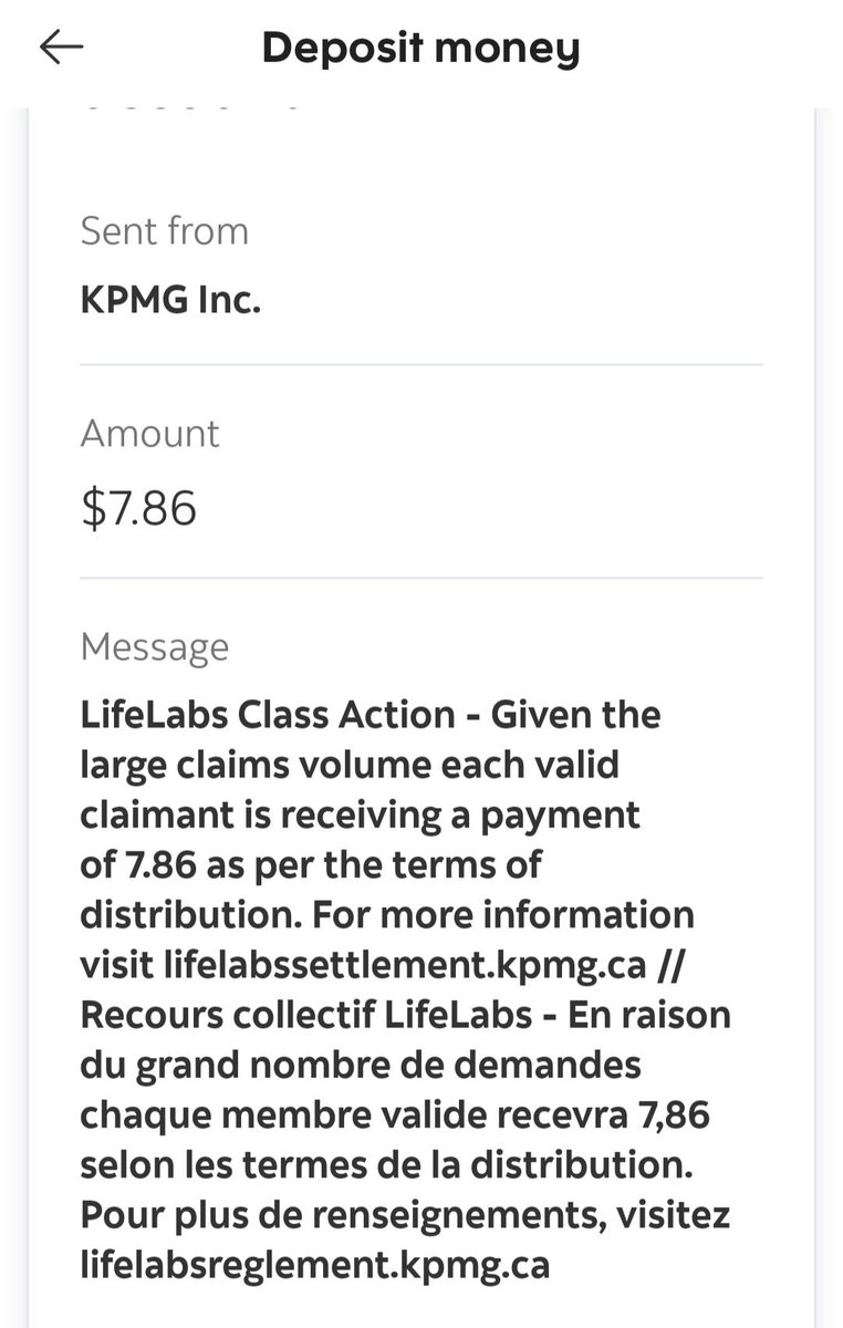 I finally got my #lifelabs settlement payment! Their negligence with personal data is what led to this windfall. What will I do with all this money? Should I quit my job now or wait until Friday? 😁