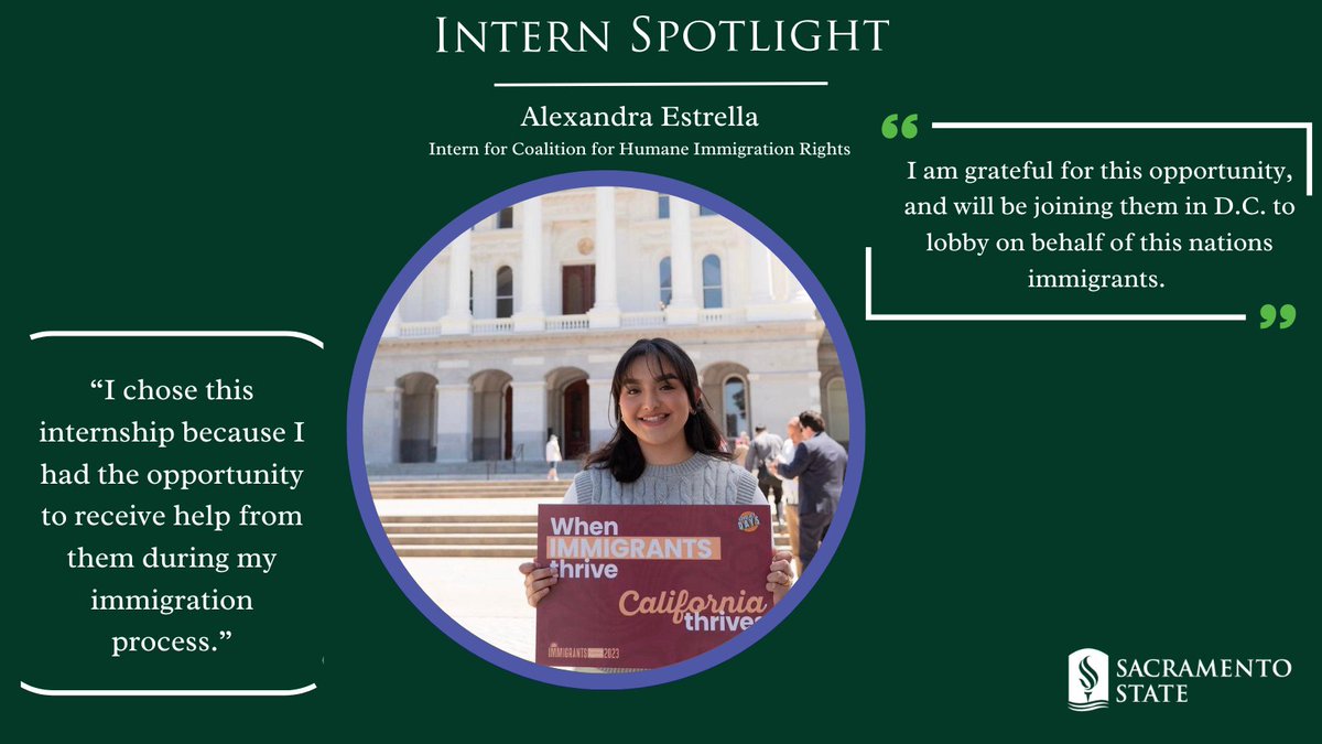 Political Science Internship Program Student Spotlight!

Check out Lexa's thoughts on her experience interning with CHIRLA this Spring. We are so proud of her and excited for her next steps to lobby in D.C. #internships #advocacy #sacstate