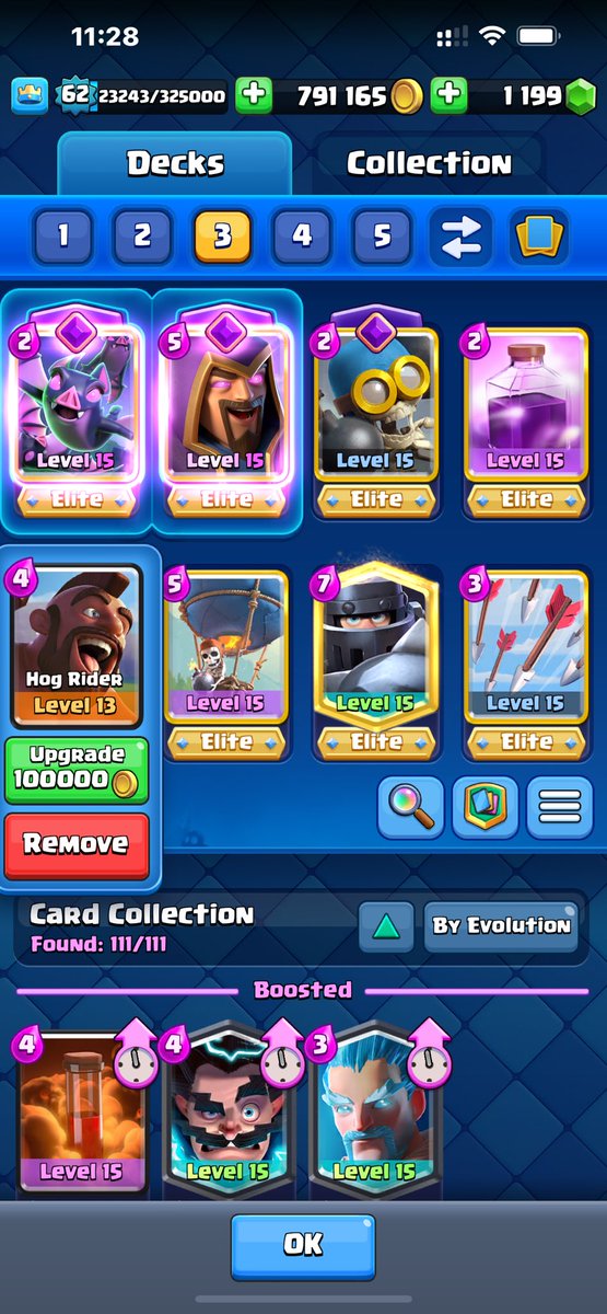 EZExRC's tweet photo. @ClashRoyale Why did you give me 5m coins and then took the coins away from me after you bug. I had a few cards downgraded too https://t.co/JVJosStyU8