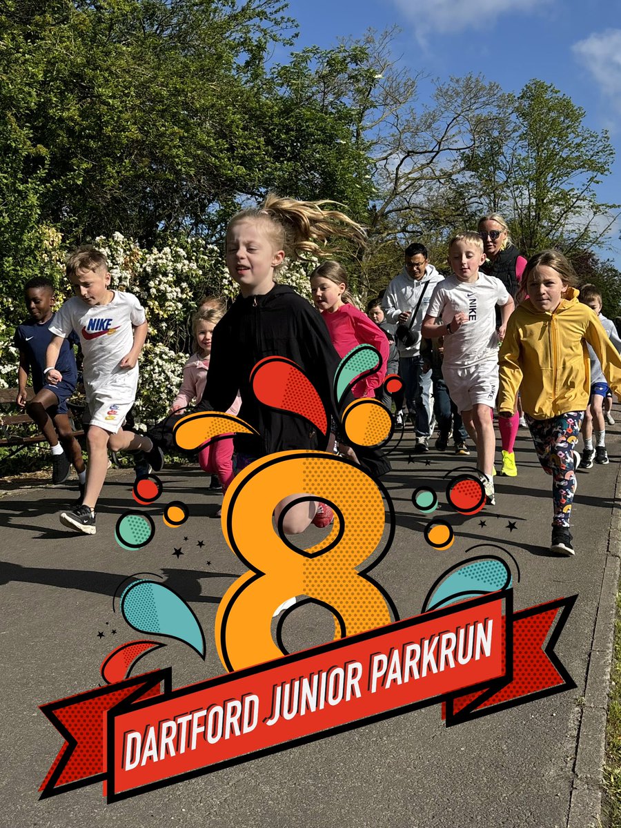 🎈We’re celebrating our 8th birthday on Sunday! 🎉

👏 Since starting in May 2016 more than 12000 juniors have joined us in Central Park - cheered on by 470 volunteers 🦺

🏃🏃‍♀️ We’ll do it again at 9AM on Sunday - so please come and join us

🎂 There will be cake!

#loveparkrun