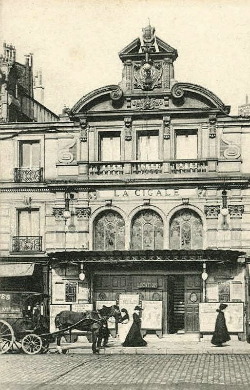 Théâtre de la Cigalle. Boulevard de Rochechouart c.1900.