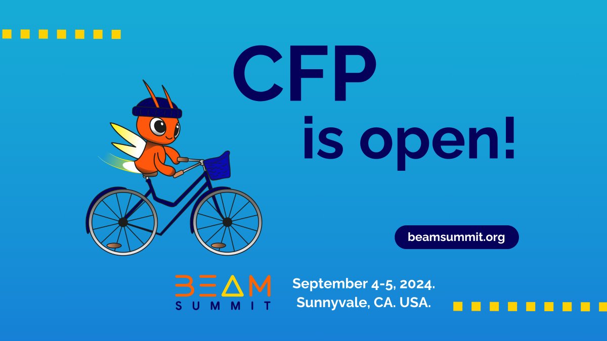 ApacheBeam's tweet photo. ❗️This is a reminder to submit your proposal at: https://t.co/QBfnwlLLDz Don't miss out on the opportunity to show your expertise in #BeamSummit 2024 this September 4-5 in Sunnyvale, CA! https://t.co/mR0hTDIsHi