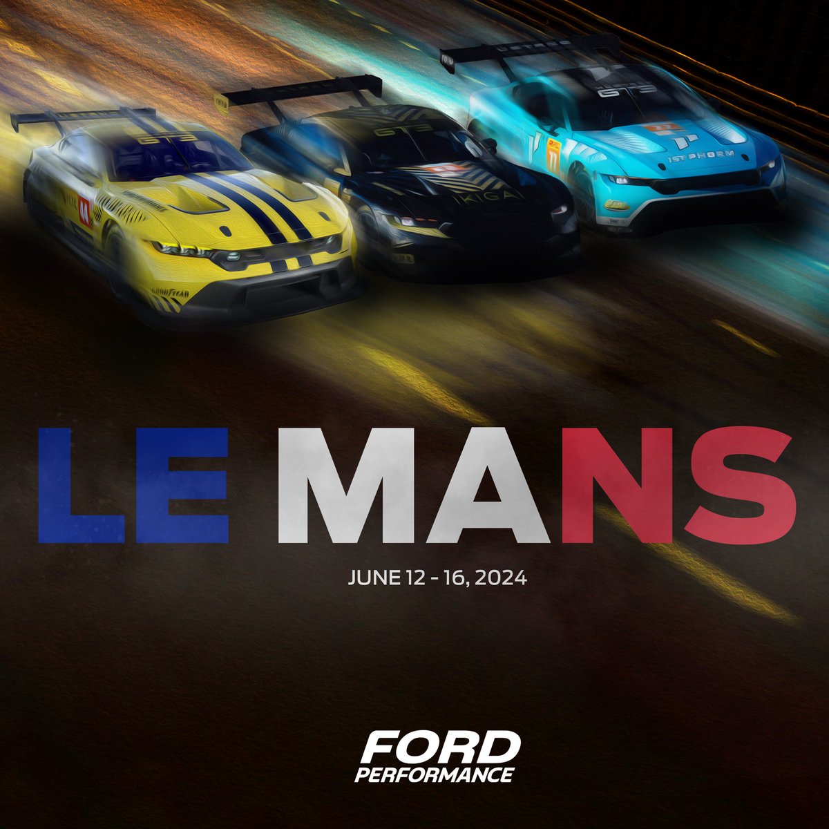 Next month, three @ProtonRacing @FordMustang GT3s will take to the stage in one of the world’s most prestigious races - the @24hoursoflemans. Stay tuned for details on how to follow along on this historic journey. 
#BredtoRaceFP #GoLikeHell #LEMANS24