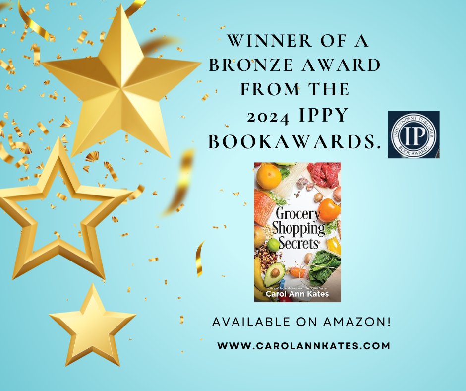 Grocery Shopping Secrets has won a bronze award,  reference category at the 2024 IPPY Book Awards!
On Amazon tinyurl.com/2aouqa5f

Award winners here: tinyurl.com/25a4u7am

#IPPYBookAwards #Foodblogger #CarolAnnKates #Cookbook #AwardWinningAuthor #GroceryShoppingSecrets