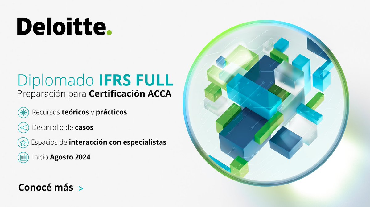 🟢📣 Nueva edición de nuestro Diplomado IFRS FULL.

💪🧠🧲 Fortalecé tus conocimientos y preparate para tomar el examen de acreditación internacional IFRS con ACCA (en forma opcional).

🔍 Conocé más detalles e inscribite aquí: www2.deloitte.com/uy/es/pages/au…

❗👥 Cupos limitados.