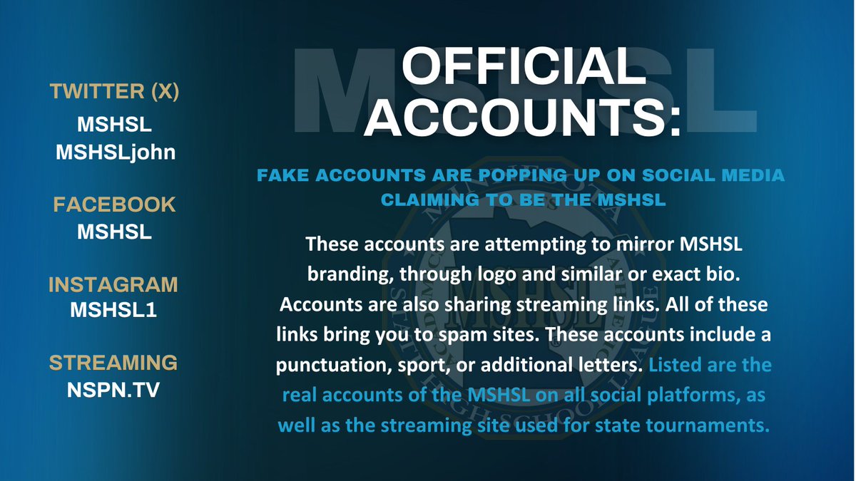 Minnesota State High School League tweet media