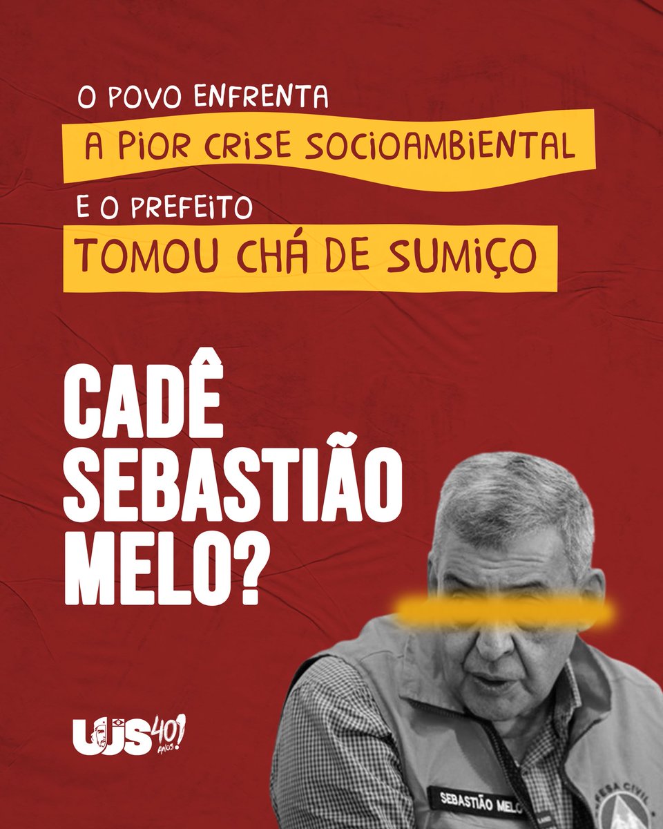 Cadê o Melo? Tomou chá de sumiço!
Mesmo com os alertas de fortes chuvas, a prefeitura não se preparou para orientar a população e evitar o pior: aumento de áreas alagadas.

E até agora nada do prefeito aparecer!