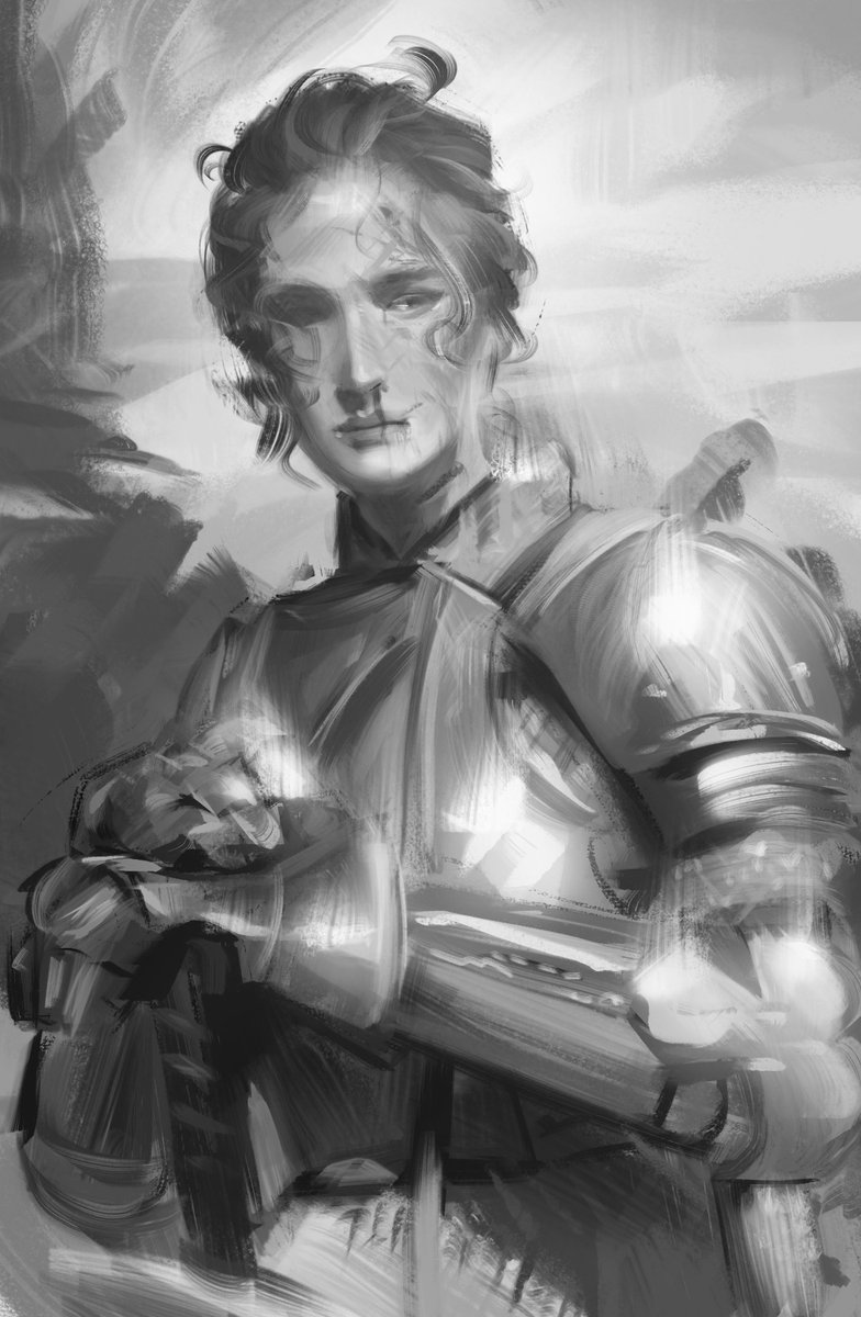 Real_Xiphor's tweet photo. Another painting, had a lot of fun getting the brushwork to read right.

#art #painting #digitalart #portrait https://t.co/NEHj6SR1sC