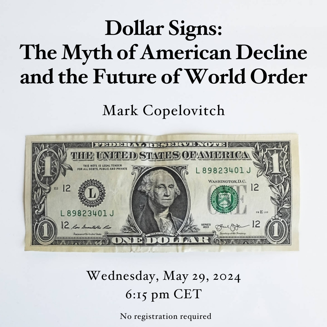 Join Mark Copelovitch (@mcopelov), spring 2024 fellow and @UWMadison political scientist, for a talk at @hcaheidelberg next week on the reasons behind the dollar's enduring dominance, despite predictions of its decline as the world's top reserve currency: buff.ly/3WNI6Vl