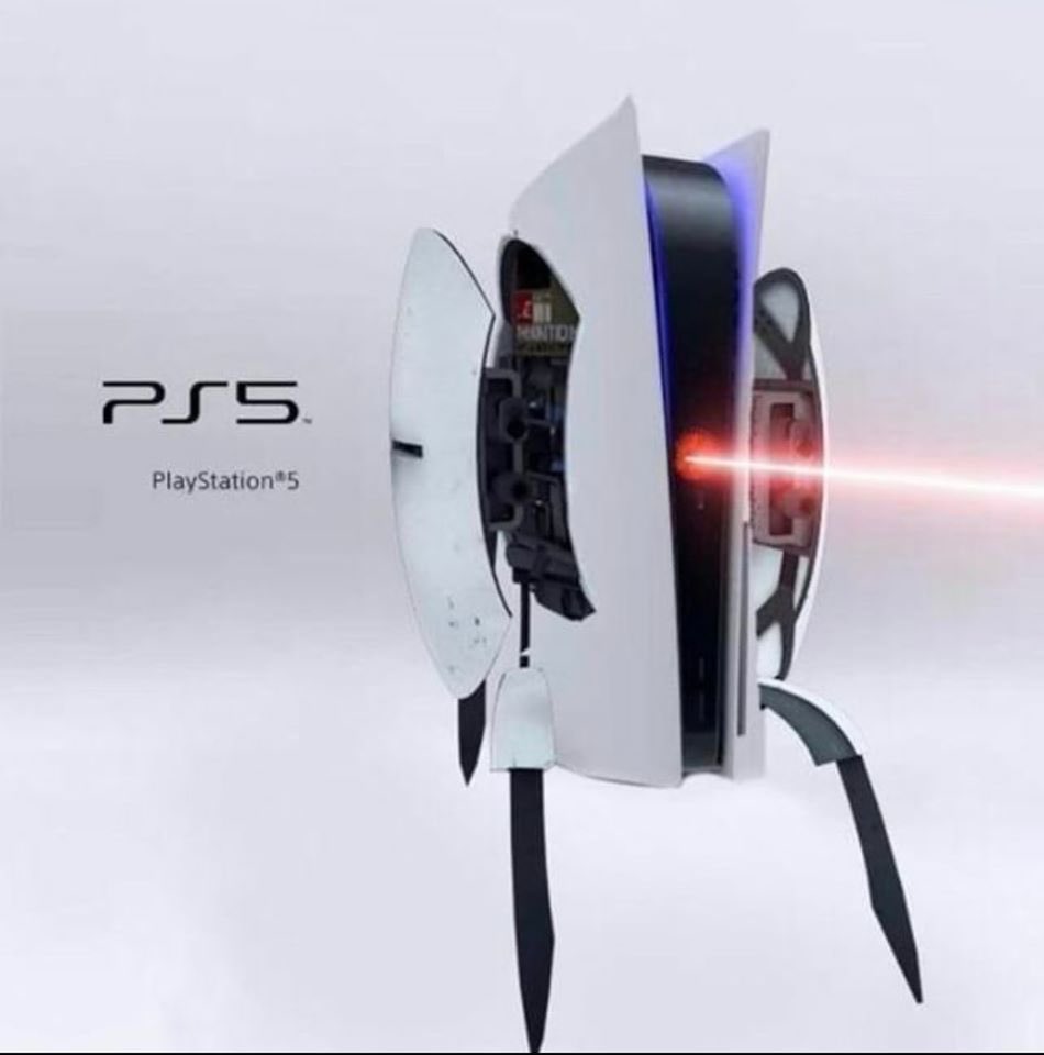 notice how he turned it into a portal 2 turret instead of playing games on it