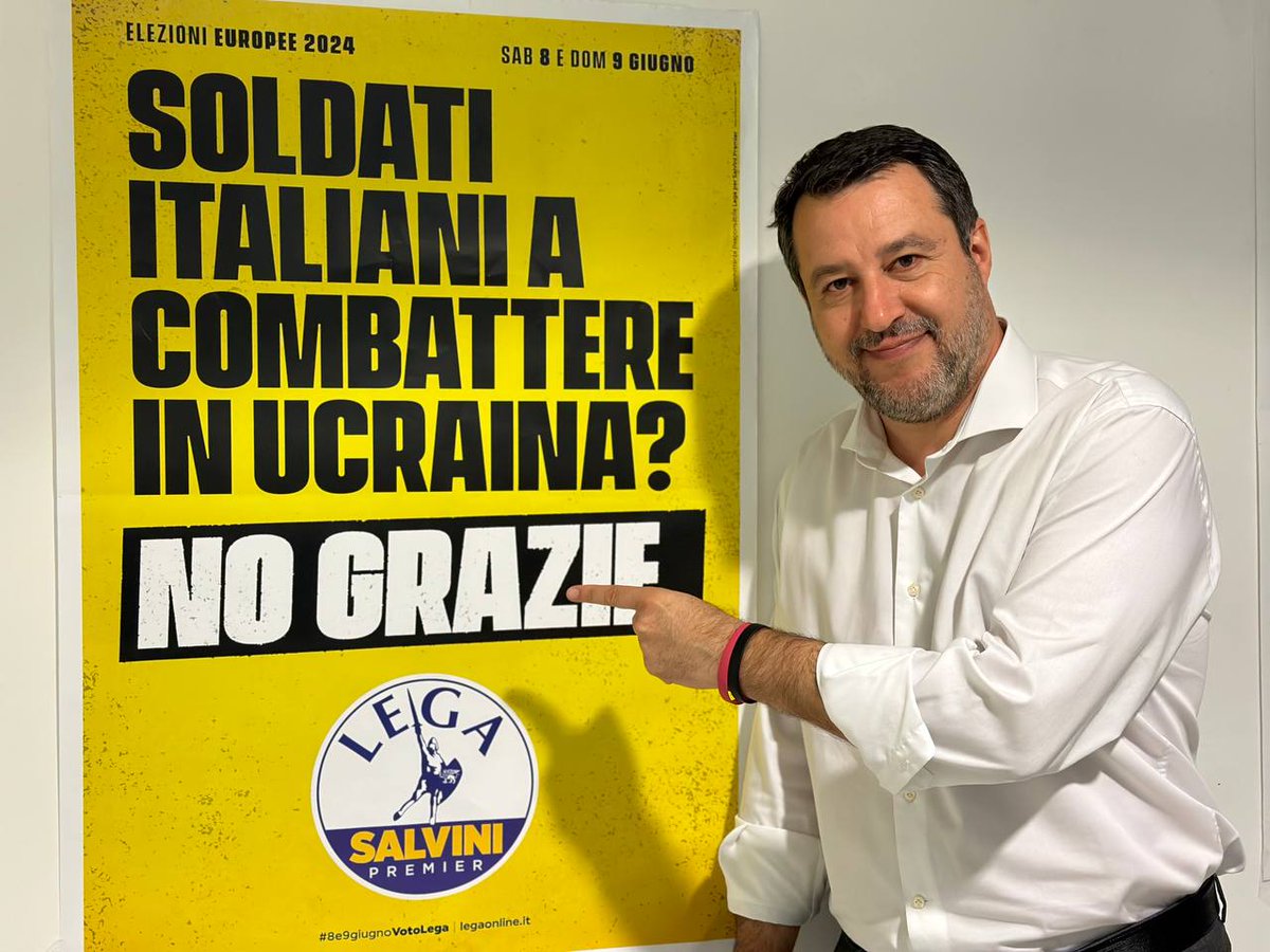 Mandare soldati e ragazzi italiani a combattere e morire in Ucraina? Mai nel nome della Lega!