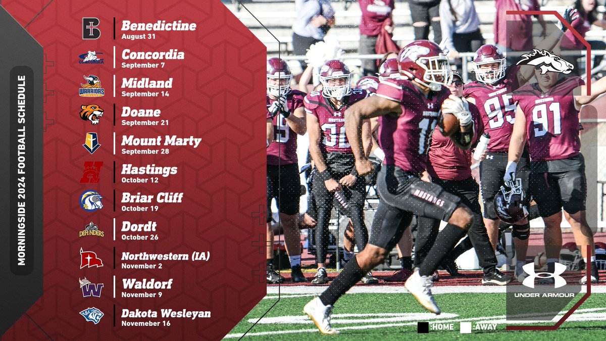 Mark your calendars! We are 100 days away from our first contest of the season!The Mustangs open up with a night game against Benedictine! #RollStangs