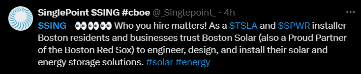Purplecat1099's tweet photo. $CBDW Huge deal signed with $SING which is a leading #Solar market Company with a strong revenue stream. 1606 Corp will be integrating their #IRChatbot into Singlepoints network to streamline customer service. https://t.co/3r5ljtmKe9