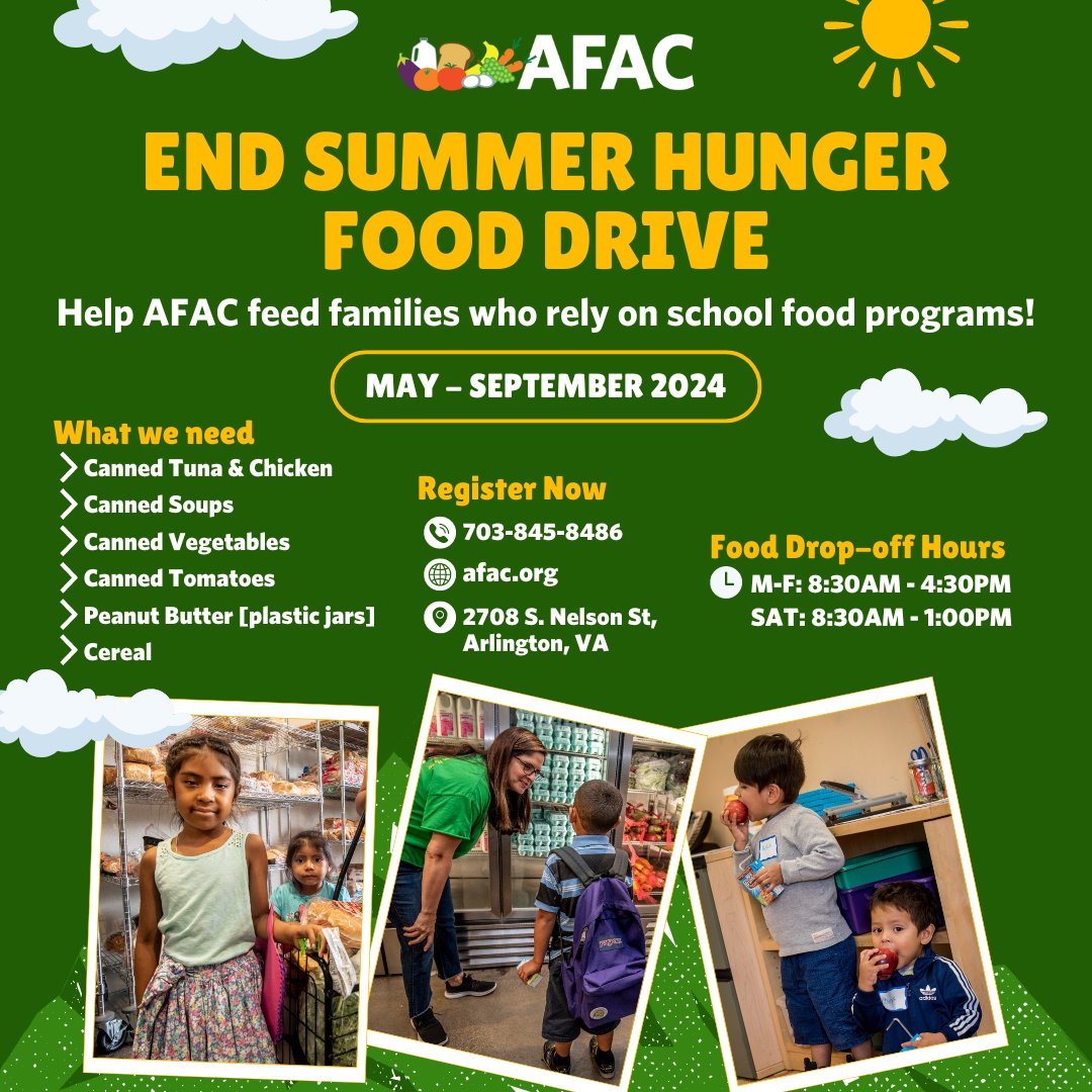 Click the #linkinbio to significant impact this Spring and register a #fooddrive, helping AFAC provide timely food assistance to the families who face a gap during the summer months. Together, we can #EndSummerHunger! 

#afacfeeds #volunteer4afac #volunteer