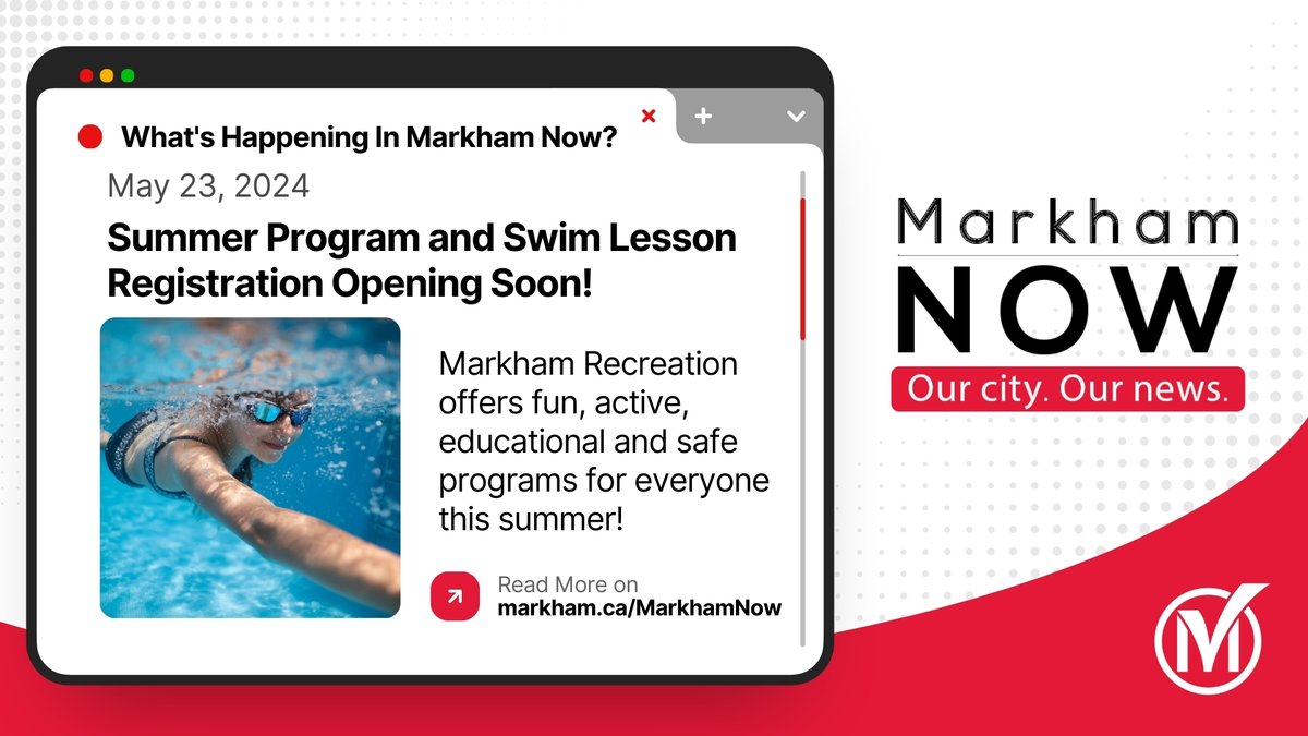Catch the latest edition of Markham Now! Our vibrant blog-style digital newsletter makes it easy to stay updated on everything happening in our City. Read our newest edition here: markham.ca/MarkhamNow