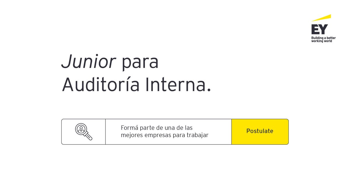 EY_CareersAR's tweet photo. Buscamos estudiantes y graduados/as de las carreras de #Administración y #Contador para unirse a nuestro equipo de #Consultoría.
Conocé más y postulate 👉 https://t.co/J8T9VzvdLL
#GPTWArg2024 #ItsYoursToBuild https://t.co/aXtY29mFhg