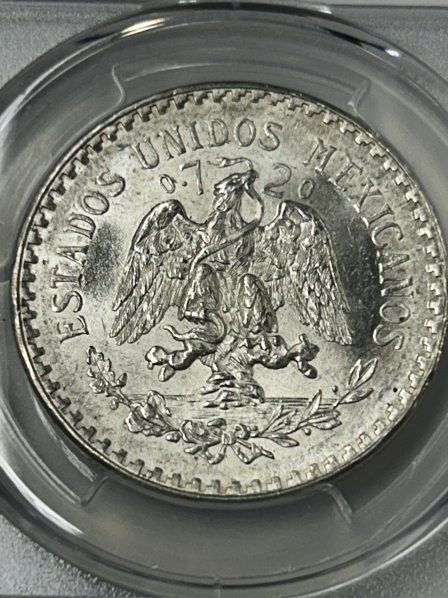 Plata de Mexico 1945 M Peso graded MS65 by @PCGScoin just added to inventory/collection. #numismatics #coincollecting #preciousmetals #plata #silver