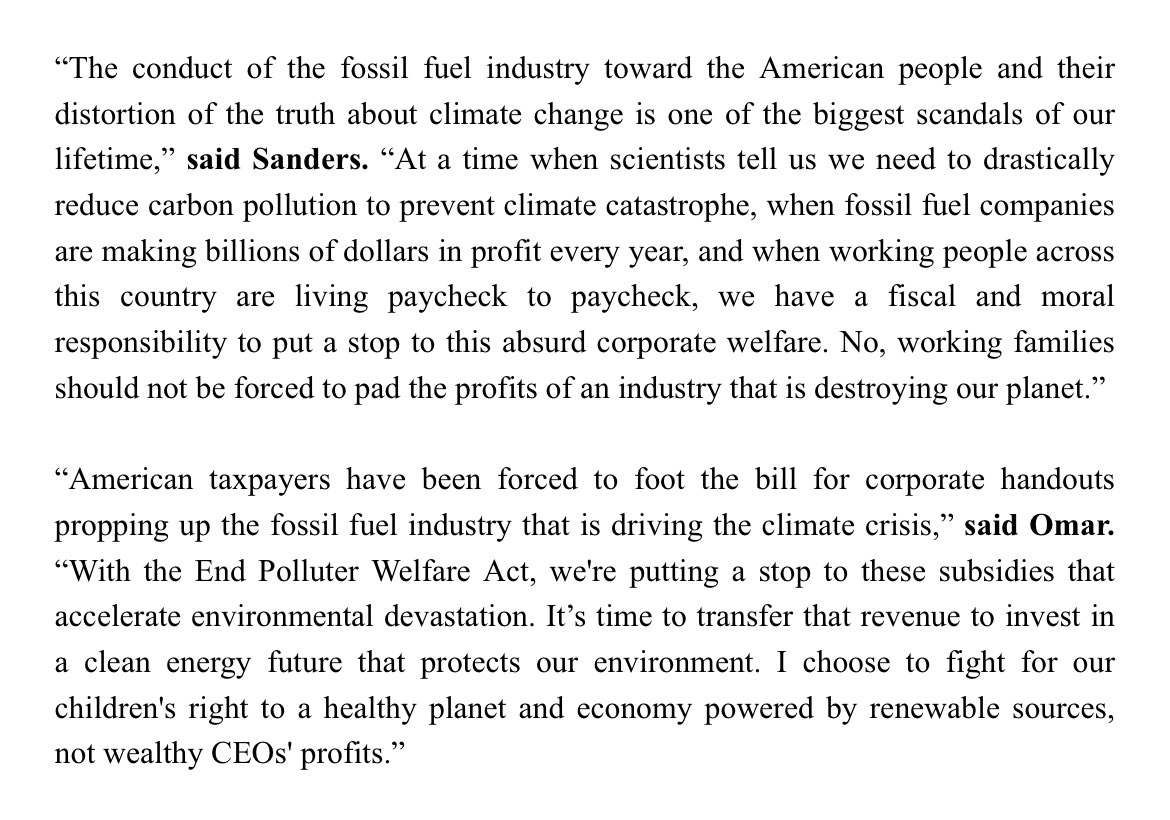 US taxpayers are set to give away $170 billion to the oil, gas & coal industries by 2034. Meanwhile, the 6 largest private fossil fuel corporations have made $2.4 trillion in profits since 1990. They don't need government handouts. We must end tax breaks for fossil fuels.