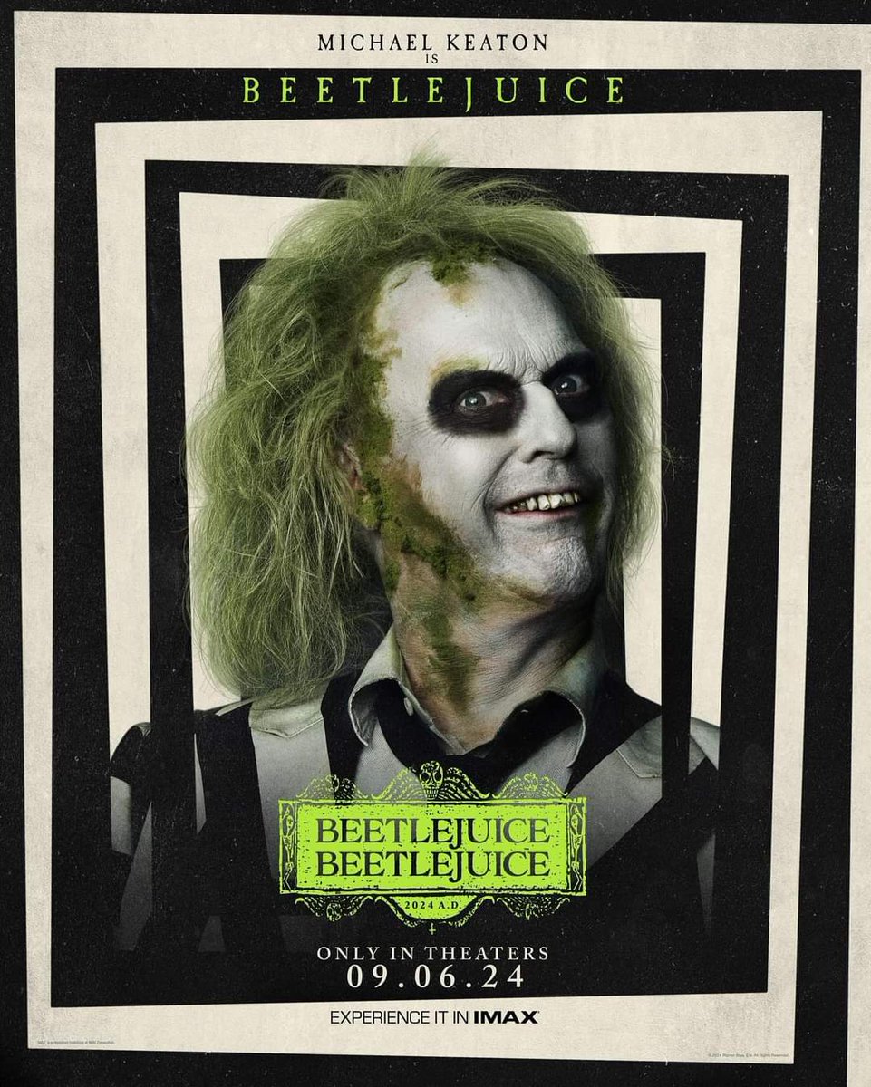 twiggywitch's tweet photo. Beetlejuice dirigida por Tim Burton estrena un nuevo adelanto y pósters!

La película está protagonizada por Michael Keaton, Winona Ryder, Jenna Ortega, Willem Dafoe y Monica Belluci y llegará a los cines de América Latina el próximo 5 de septiembre. https://t.co/uvFPfRQz1X