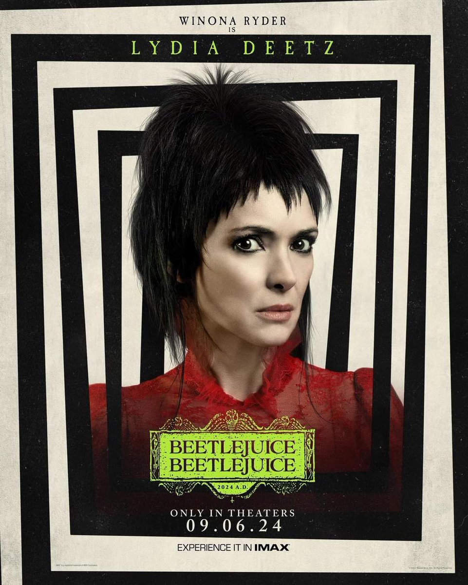twiggywitch's tweet photo. Beetlejuice dirigida por Tim Burton estrena un nuevo adelanto y pósters!

La película está protagonizada por Michael Keaton, Winona Ryder, Jenna Ortega, Willem Dafoe y Monica Belluci y llegará a los cines de América Latina el próximo 5 de septiembre. https://t.co/uvFPfRQz1X