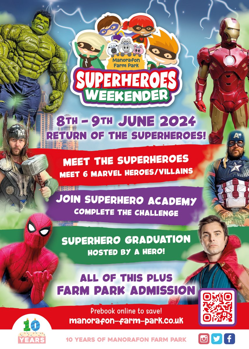 THE SUPERHEROES RETURN!! 🦸 🔥

Tickets out TOMORROW for Priority Club members! Get 10% OFF and 24hour priority. 2 DAYS ONLY for this event so we have limited availability  ⚠️ Sign up here: bit.ly/manorafonfarm-… - General Sale from Saturday.