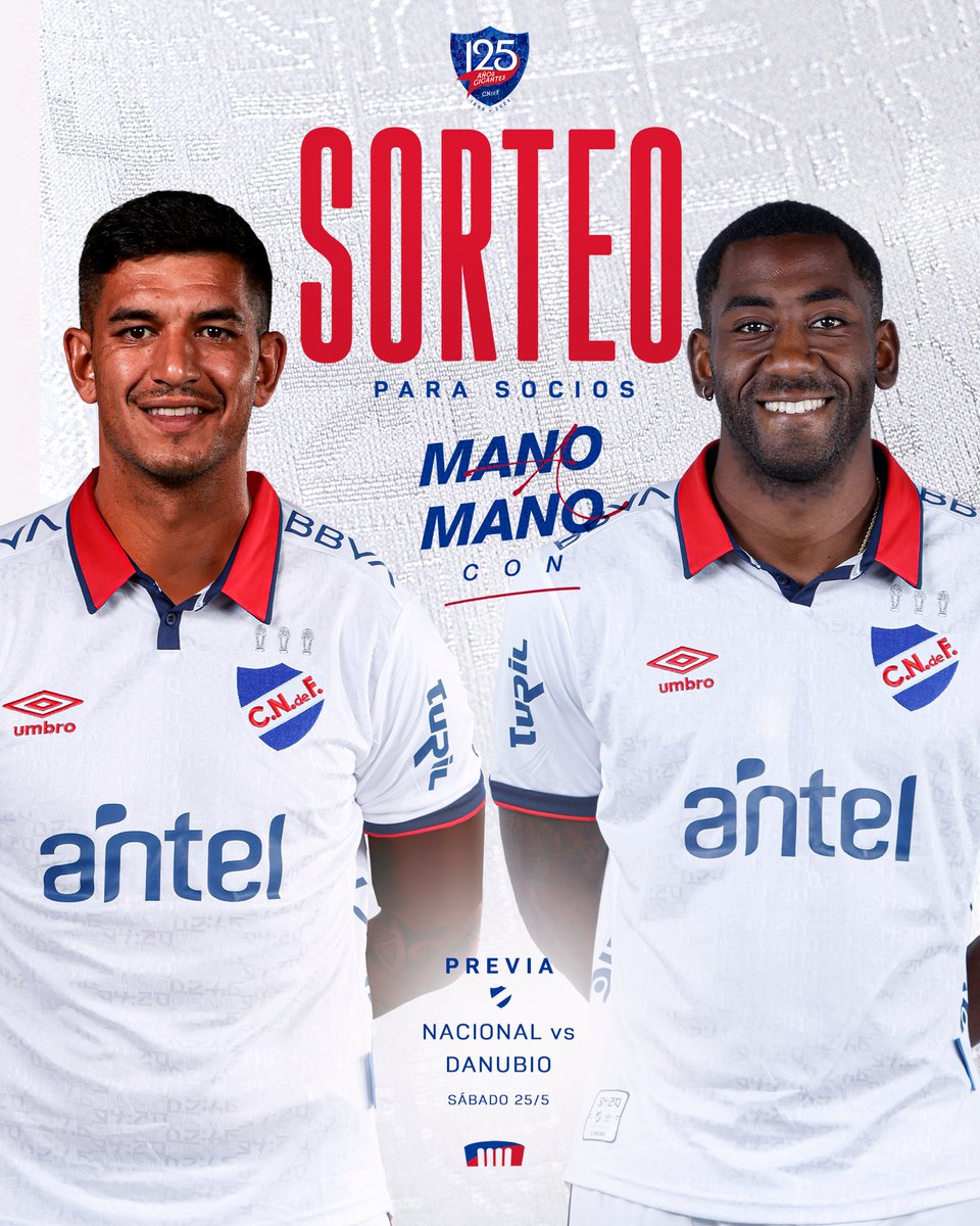 🍀 𝙎𝙊𝙍𝙏𝙀𝙊 

👉🏻 Participá del #ManoAMano exclusivo para socios con <a href="/diegopolenta92/">Diego Polenta</a> y <a href="/GLalo19/">Gonzalo Carneiro</a> en la previa del partido 🆚 Danubio  

Para participar:  
✅Reposteá este tweet
✅Comentá tu número de socio y arrobá a 2 Bolsos

ℹ️ Sortearemos 2 socios + 1 acompañante c/u
