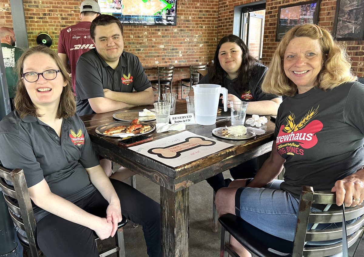 Lunch with  Little Miami Brewing Co.! Your kindness, and hospitality hosting all our staff plus our student bakers in training from Milford High School, made for a great day! Thank you for the support, love and  happiness and your commitment to building community!