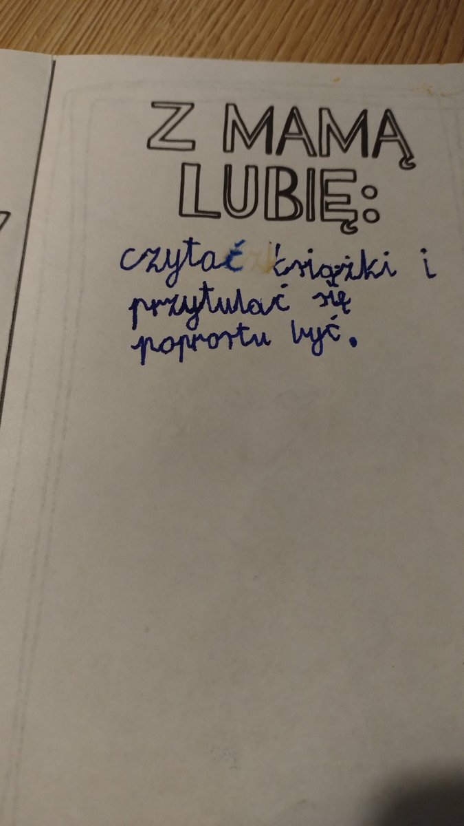 Wieczorne odrabianie zadania zrobiło mi uśmiech