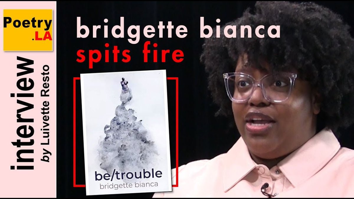 #ClipOfTheDay: In this @PoetryLA interview, @thebridgebianca reads from her debut book, be/trouble (@writlarge), and talks about documenting her experiences as a professor and her love of romance novels in a conversation with host Luivette Resto. at.pw.org/bbianca
