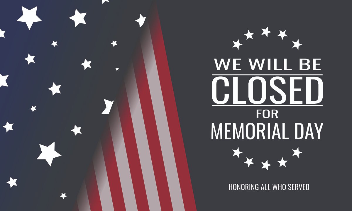 DKProducts1's tweet photo. Just a reminder we will be closed Monday, May 27. We hope you all have a safe and happy holiday with your families. Stop in tomorrow and we'll get you covered for the weekend. #becauseturfmatters https://t.co/kf2Eu6m6lj