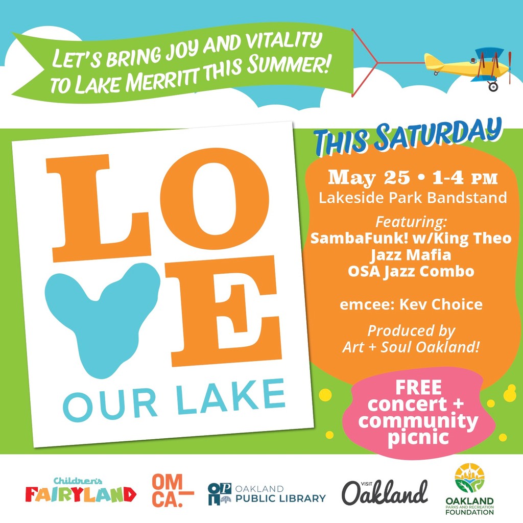 Starting this weekend, join the community for music and sunshine at Love Our Lake, a summer-long series of events through Labor Day, bringing joy and vitality to Lake Merritt! Learn more: visitoakland.com/loveourlake