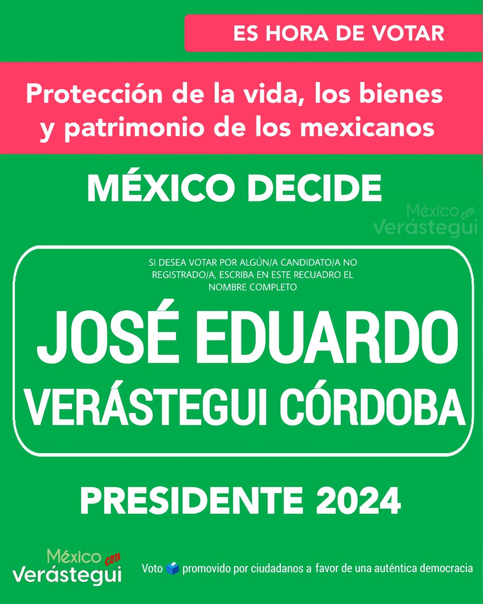 Reyna_MarB's tweet image. El Estado debe garantizar la seguridad de los ciudadanos; no repartir abrazos a delincuentes... Por eso mi voto a @EVerastegui , quién además cree firmemente en el derecho a la autodefensa.
#Verastegui2024
#verasquesi
#EleccionesMéxico2024