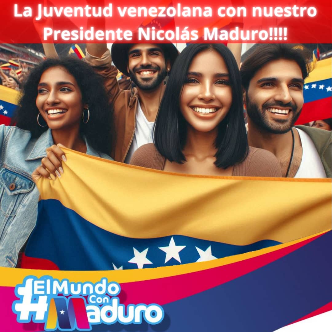 Alejandra157345's tweet photo. Nosotros los jóvenes estamos con la patria con Bolivar y Chávez. El 28 mi voto es para @NicolasMaduro @dcabellor @delcyrodriguezv @gestionperfecta @hojillasilva @jorgerpsuv #CreoEnVenezuela
#PuebloMaduroPaLasQueSea https://t.co/wLekfSAIx4